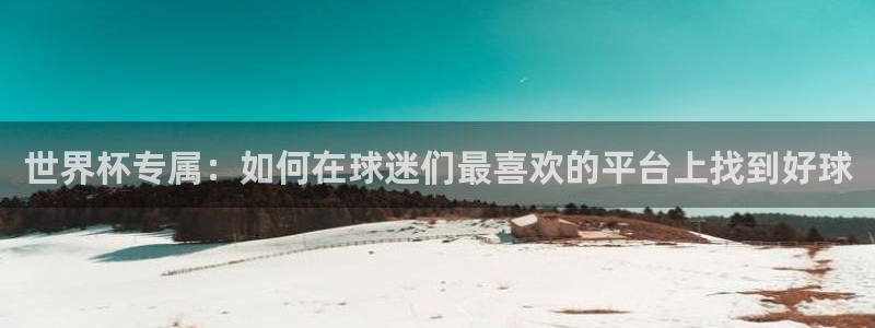 足球世界杯时间：世界杯专属：如何在球迷们最喜欢的平台上找到好球